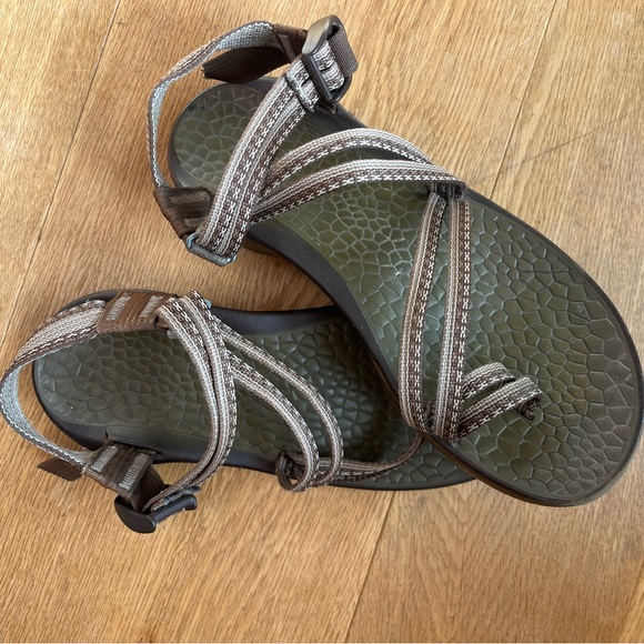 Chaco Shoes - Chaco Fantasia Womens Toe Loop Sandals Multi Brown/Taupe